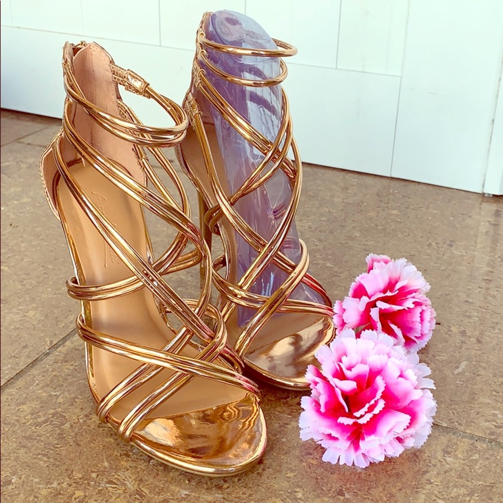 New Anne Michelle Rose Gold Heels